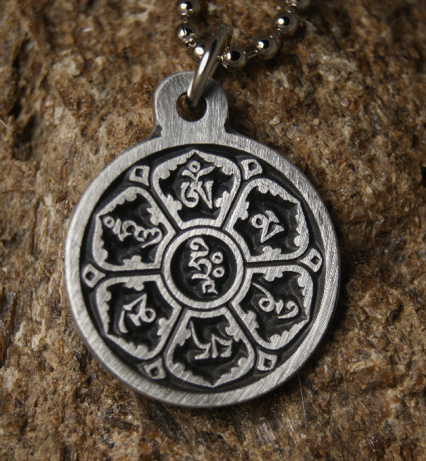 OM Mani Padme Hum Pewter Pendant with chain | eBay