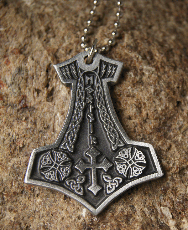 THORS HAMMER Mjolnir Pewter Pendant Choice of 4 Design  